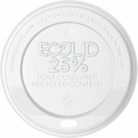 Eco-Products Evolution World Hot Cup Lids - White - 1000/Carton - Cups