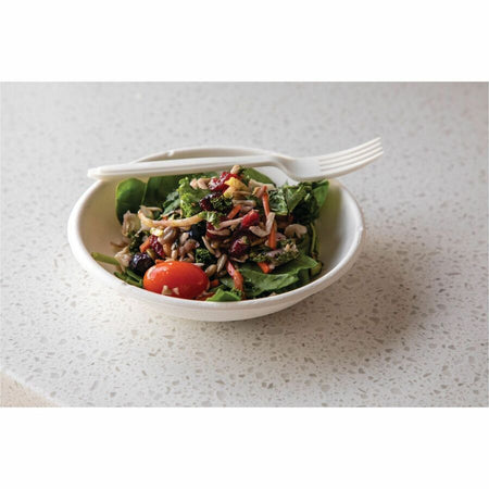 Eco-Products Vanguard 12 oz Sugarcane Bowls - Breakroom - Disposable - Microwave Safe - White - Fiber Body