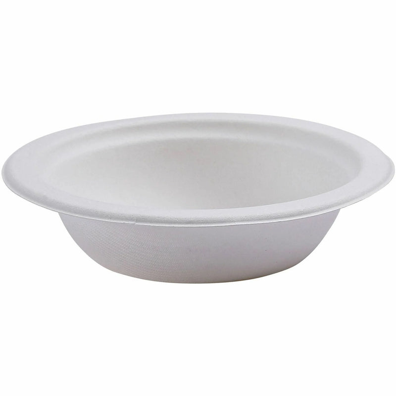 Eco-Products Vanguard 12 oz Sugarcane Bowls - Breakroom - Disposable - Microwave Safe - White - Fiber Body