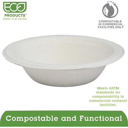 Eco-Products Vanguard 12 oz Sugarcane Bowls - Disposable Breakroom Solution