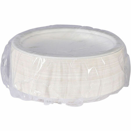 Eco-Products Vanguard 6’’ Sugarcane Plates - Breakroom - Disposable - Microwave Safe - Diameter - White