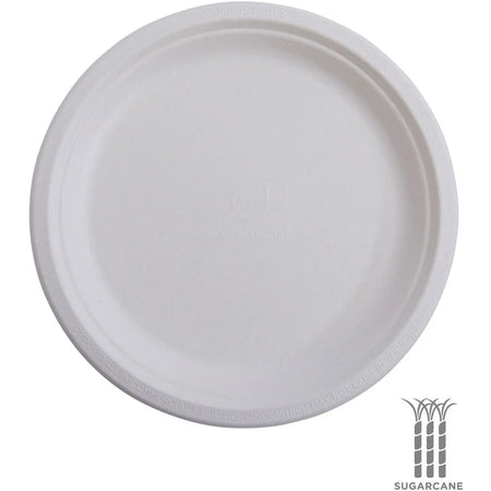 Eco-Products Vanguard 6’’ Sugarcane Plates - Disposable Breakroom