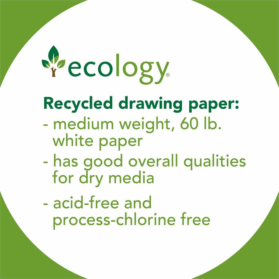 Ecology Recycled Medium-Weight Drawing Paper - Alternate-Image2