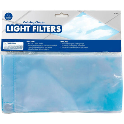 Educational Insights Calming Clouds Light Filters - Relaxing Classroom Ambiance - Accents/Banners