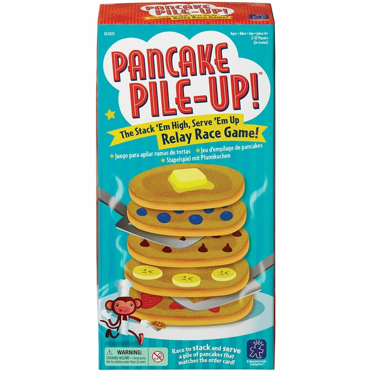 Educational Insights Pancake Pile-Up Game: Fun Relay Race for Kids - Games & Puzzles