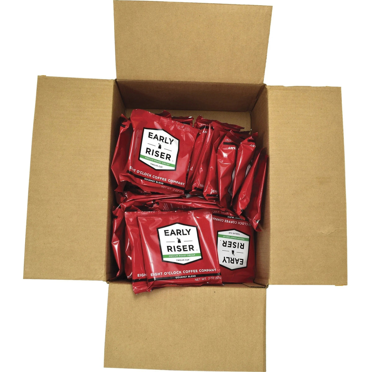 Eight O’Clock Early Riser Decaf Coffee - Medium - 2 oz - Arabica - Decaffeinated - 48 / Carton