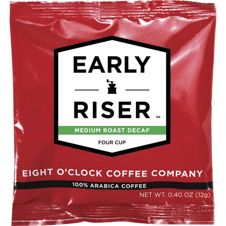 Eight O’Clock Pouch Early Riser Decaf Coffee - Arabica - Decaffeinated - 100 / Carton