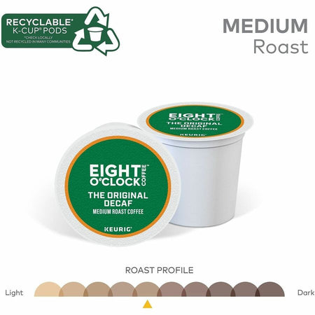 Eight O’Clock K-Cup The Original Decaf Coffee - Compatible with Keurig Brewer - Medium - Decaffeinated