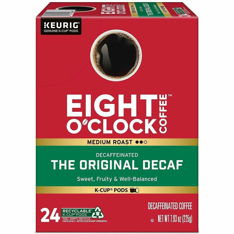 Eight O’Clock K-Cup The Original Decaf Coffee - Compatible with Keurig Brewer - Medium - Decaffeinated