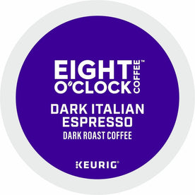 Eight O’Clock® K-Cup Dark Italian Espresso Coffee - Compatible with Keurig Brewer - Roast Arabica