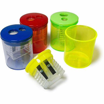 Eisen Two-hole Sharpener: Compact Design Assorted Colors - 12/Box - Sharpeners