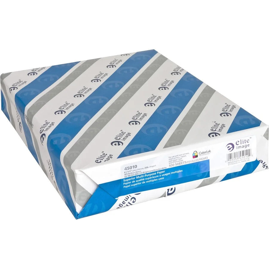 Elite Image Multipurpose Paper: White 98 Brightness Letter Size 20 lb Weight - Sustainable Forestry Initiative - 500