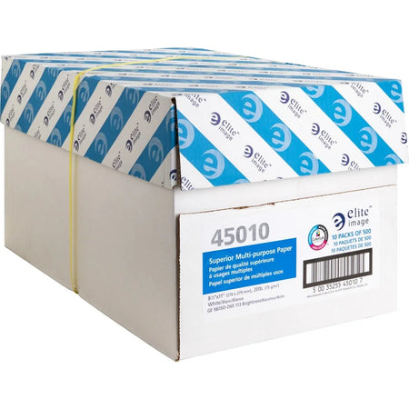 Elite Image Multipurpose Paper: White 98 Brightness Letter Size 20 lb Weight - Sustainable Forestry Initiative - 500