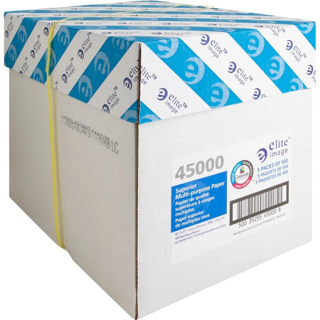Elite Image Multipurpose Paper 8 1/2’’ x 11’’ White 5 / Carton 98 Brightness 20 lb Basis Weight Letter Sustainable