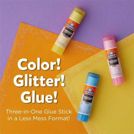 Elmer’s Color ’N Glitz Glue Sticks - Assorted Colors - 4 Pack - Craft