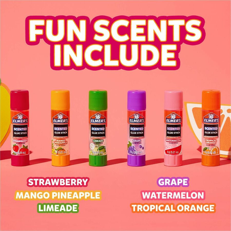 Elmer’s Scented Glue Sticks - 0.21 oz - Tropical Mix - 30 / Box