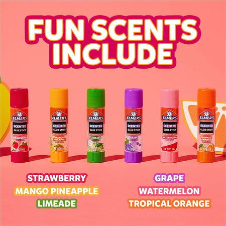 Elmer’s Scented Glue Sticks - 0.21 oz - Tropical Mix - 30 / Box