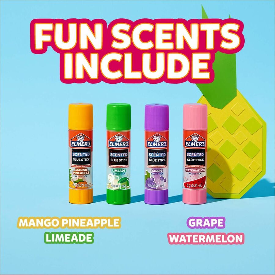 Elmer’s Scented Glue Sticks - 0.21 oz - Tropical Mix - 4 / Pack