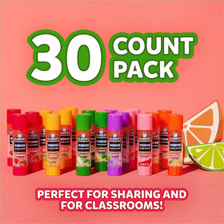 Elmer’s Scented Glue Sticks - 0.21 oz - Tropical Mix - 30 / Box