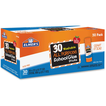 Elmer’s School Glue Sticks Bulk Pack - 30 White 0.77 oz