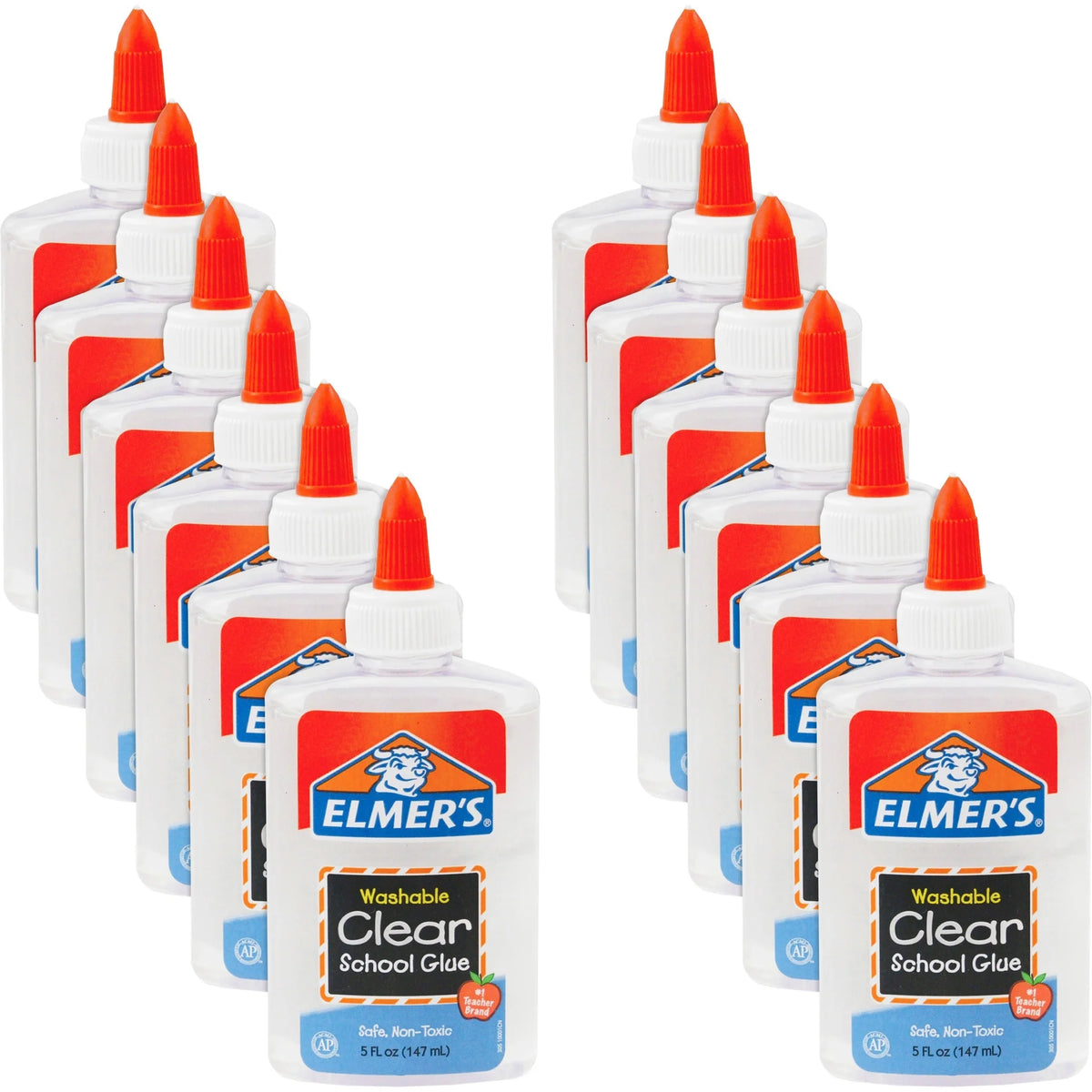 Elmer’s Washable Clear School Glue - 5 oz - Pack of 12 - All-Purpose