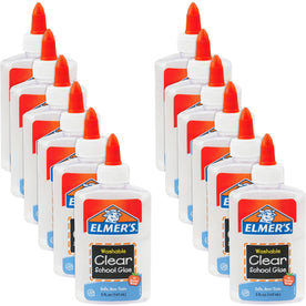 Elmer’s Washable Clear School Glue - 5 oz - 12 / Bundle - All-Purpose
