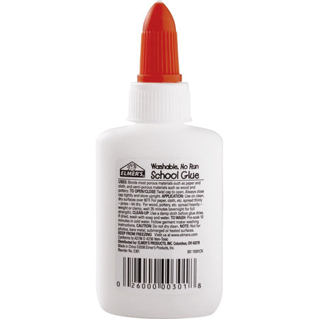 Elmer’s Washable School Glue - 1.25 oz - White - 1 Each - All-Purpose