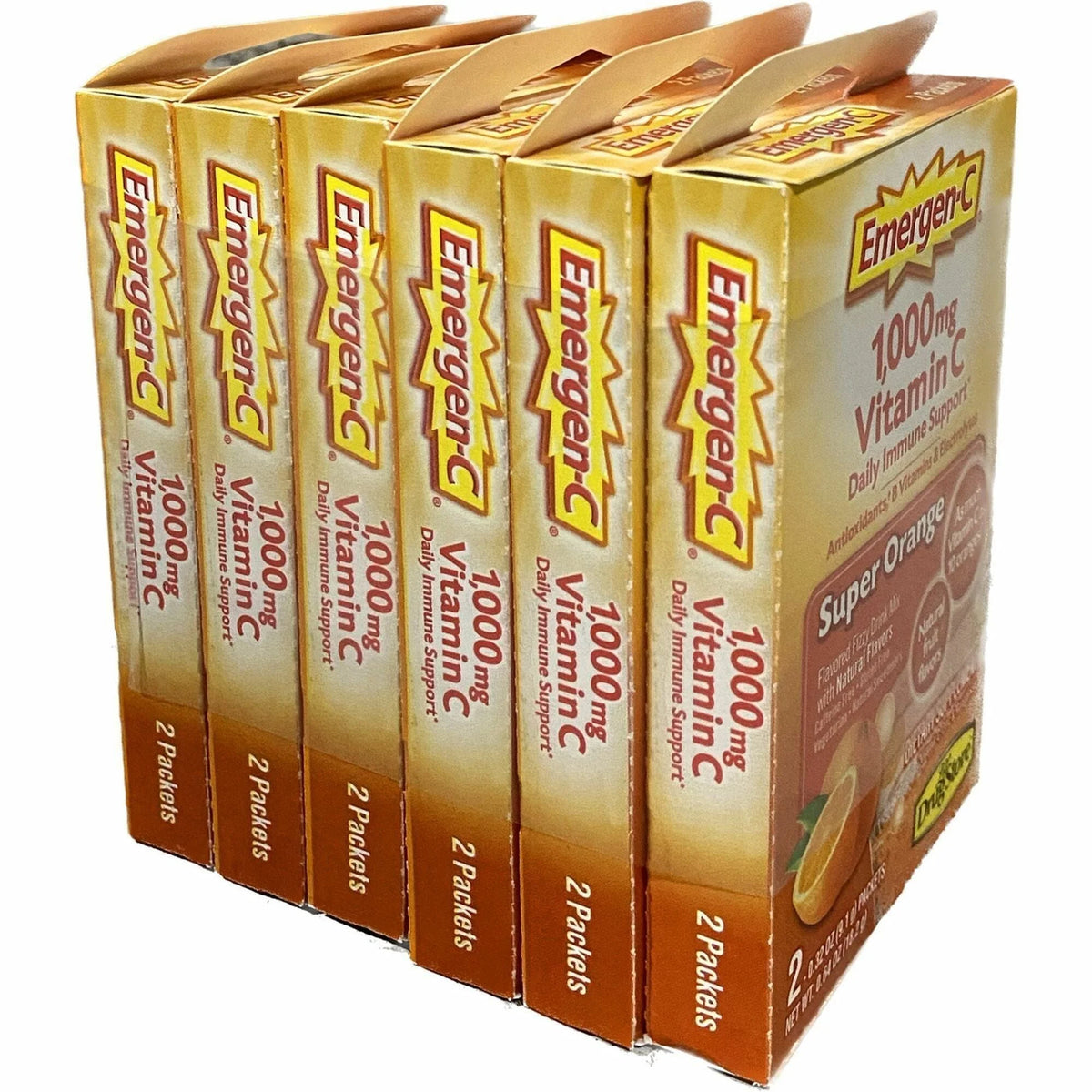Emergen-C Orange Vitamin C Drink Powder - 2 Packs 6 Boxes - Medications