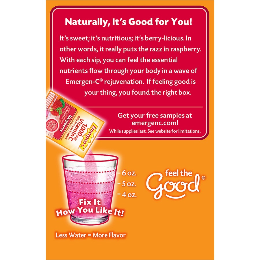 Emergen-C Raspberry Vitamin C Drink Mix - Left