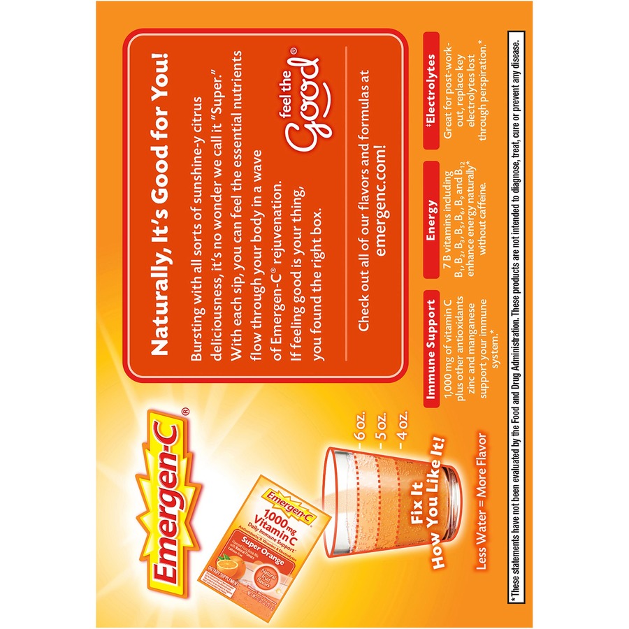 Emergen-C Super Orange Vitamin C Drink Mix - Left