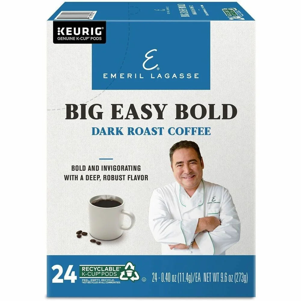 Emeril’s K-Cup Pod Big Easy Bold Coffee - Compatible with Keurig Brewer - Regular - Dark - Roasted - Kosher