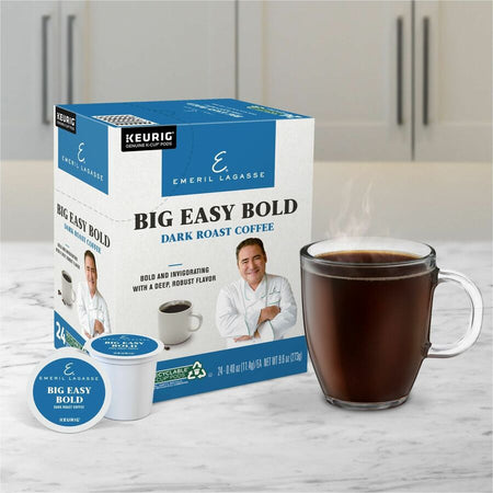 Emeril’s K-Cup Pod Big Easy Bold Coffee - Compatible with Keurig Brewer - Regular - Dark - Roasted - Kosher