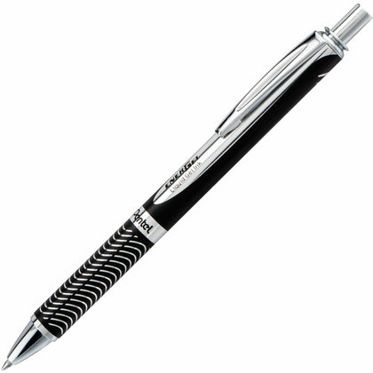 EnerGel Alloy Gel Pen: 0.7mm Refillable Retractable Black Ink - Pens