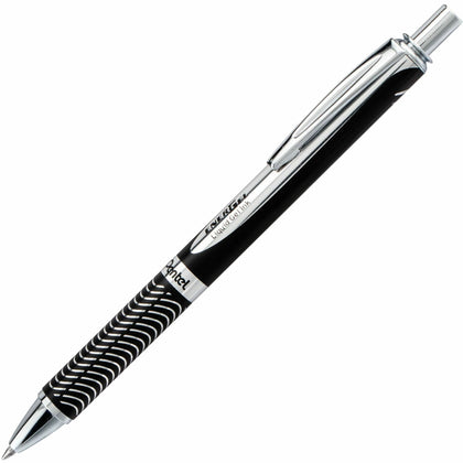 EnerGel Alloy Gel Pen: 0.7mm Refillable Retractable Black Ink - Pens
