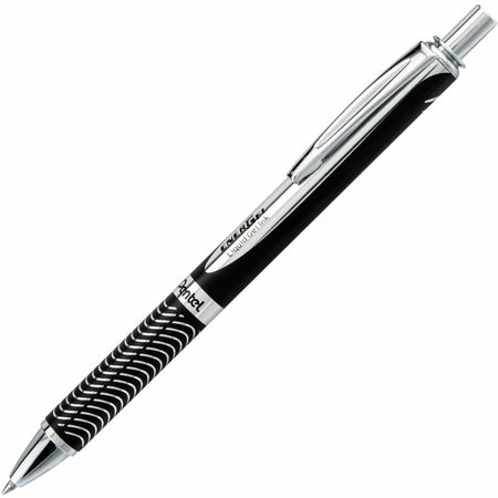 EnerGel Alloy Gel Pen: 0.7mm Refillable Retractable Black Ink - Pens