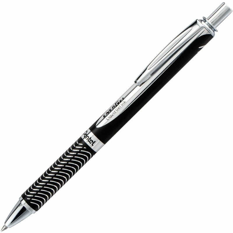 EnerGel Alloy Gel Pen: 0.7mm Refillable Retractable Black Ink - Pens