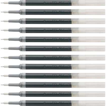 EnerGel Liquid Gel Pen Refill - 0.50mm Fine Point Black Ink - 12/Box - Refills