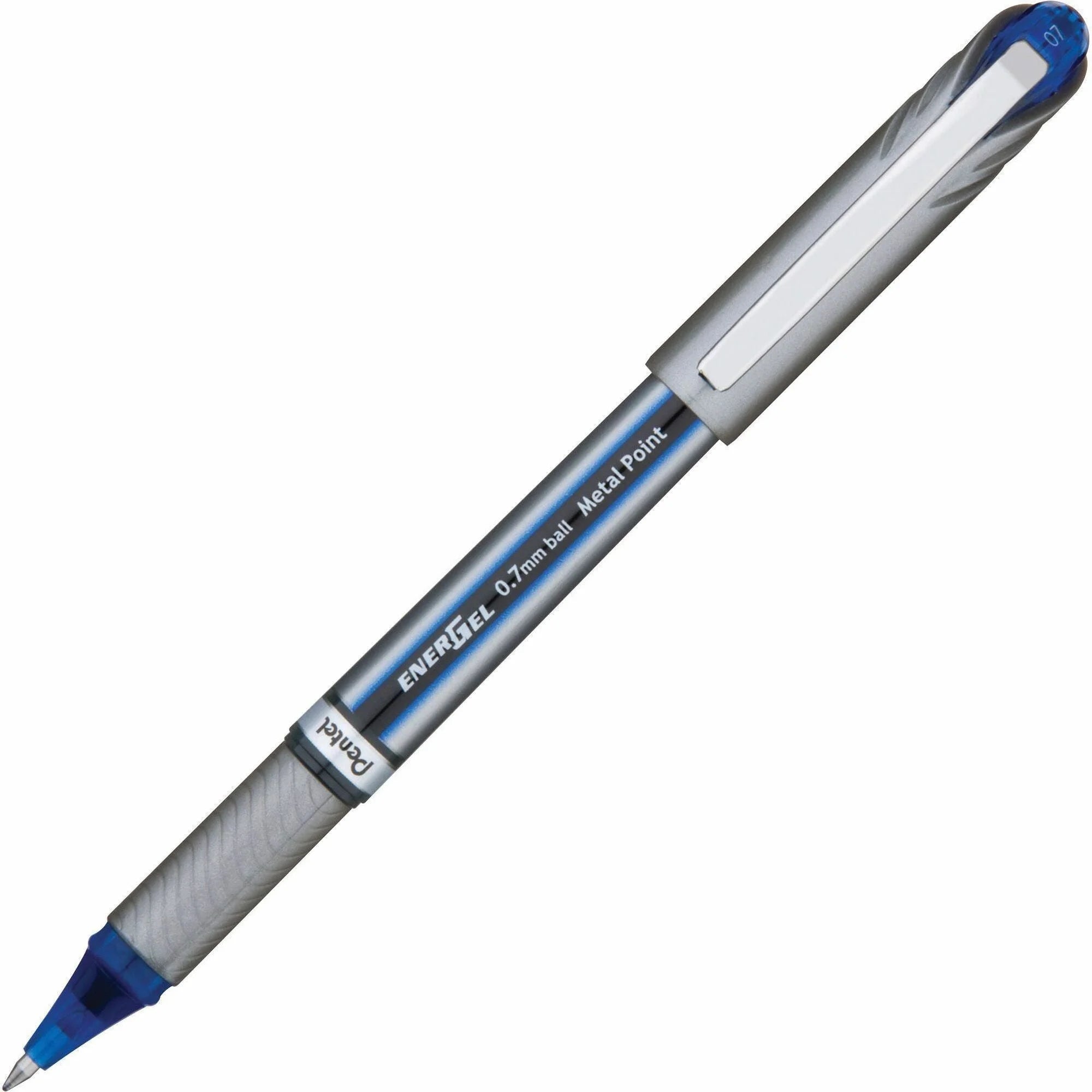 EnerGel NV Liquid Gel Pens: 0.7mm Blue Ink Gel-based - Gray Barrel - Pens