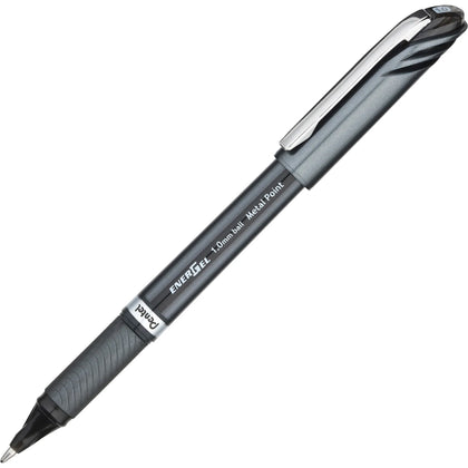 EnerGel NV Liquid Gel Pens: 1mm Bold Point Black Ink Gray Barrel - Pens