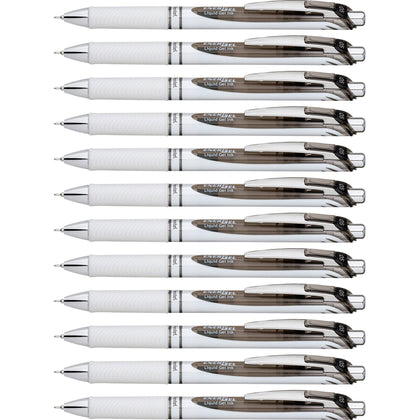 EnerGel Pearl Liquid Gel Pens: 0.5mm Fine Point Black Ink Refillable - Pens