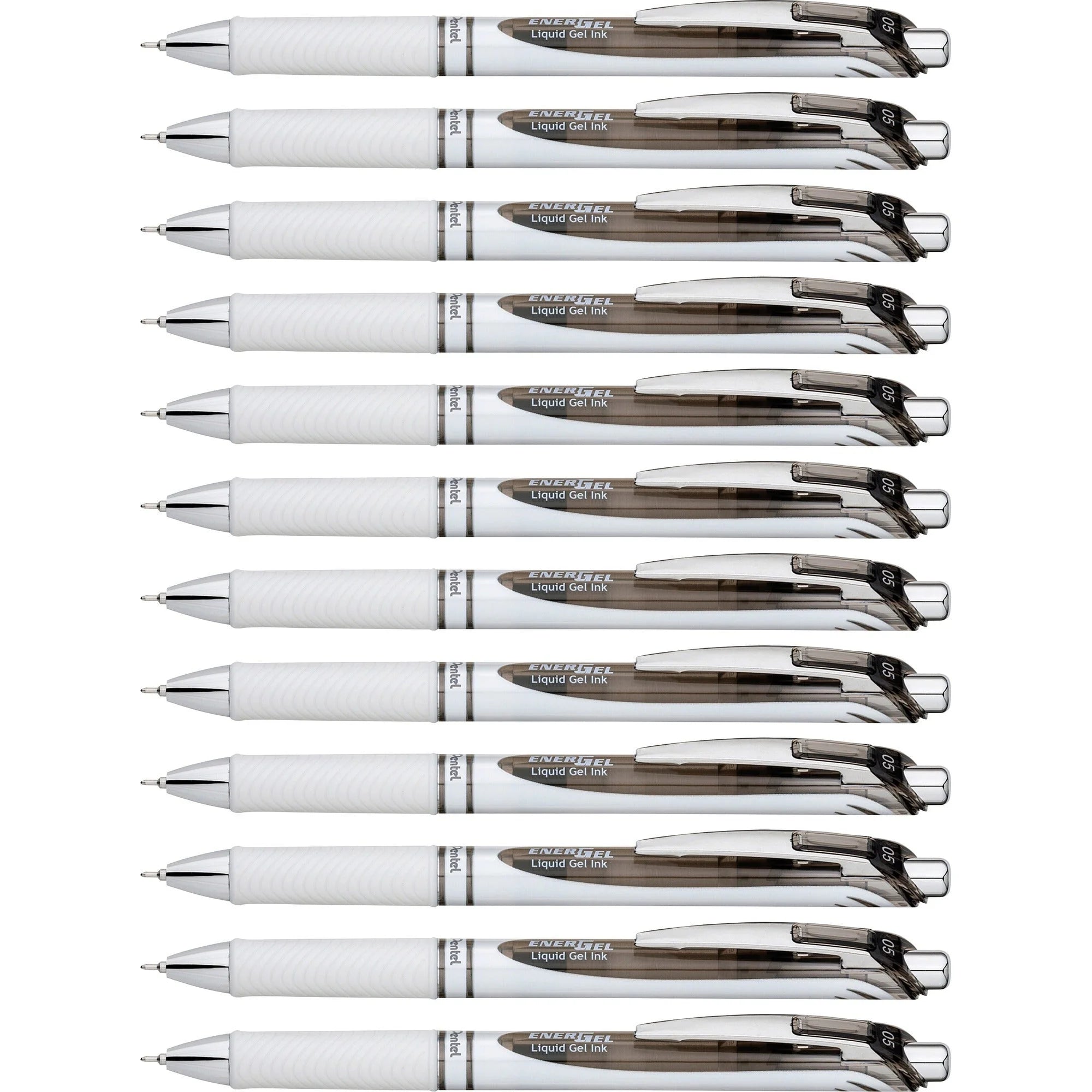 EnerGel Pearl Liquid Gel Pens: 0.5mm Fine Point Black Ink Refillable - Pens