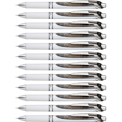EnerGel Pearl Liquid Gel Pens: 0.5mm Fine Point Black Ink Refillable - Pens