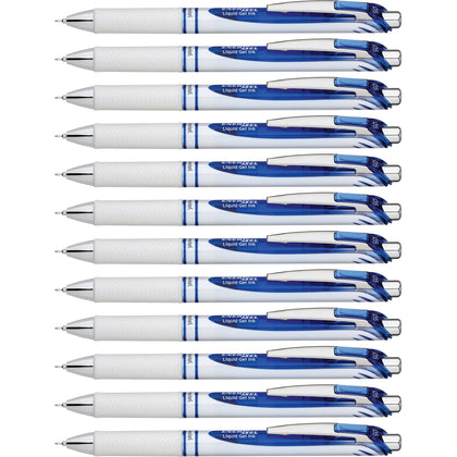 EnerGel Pearl Liquid Gel Pens: 0.5mm Fine Point Blue Ink Refillable - Pens