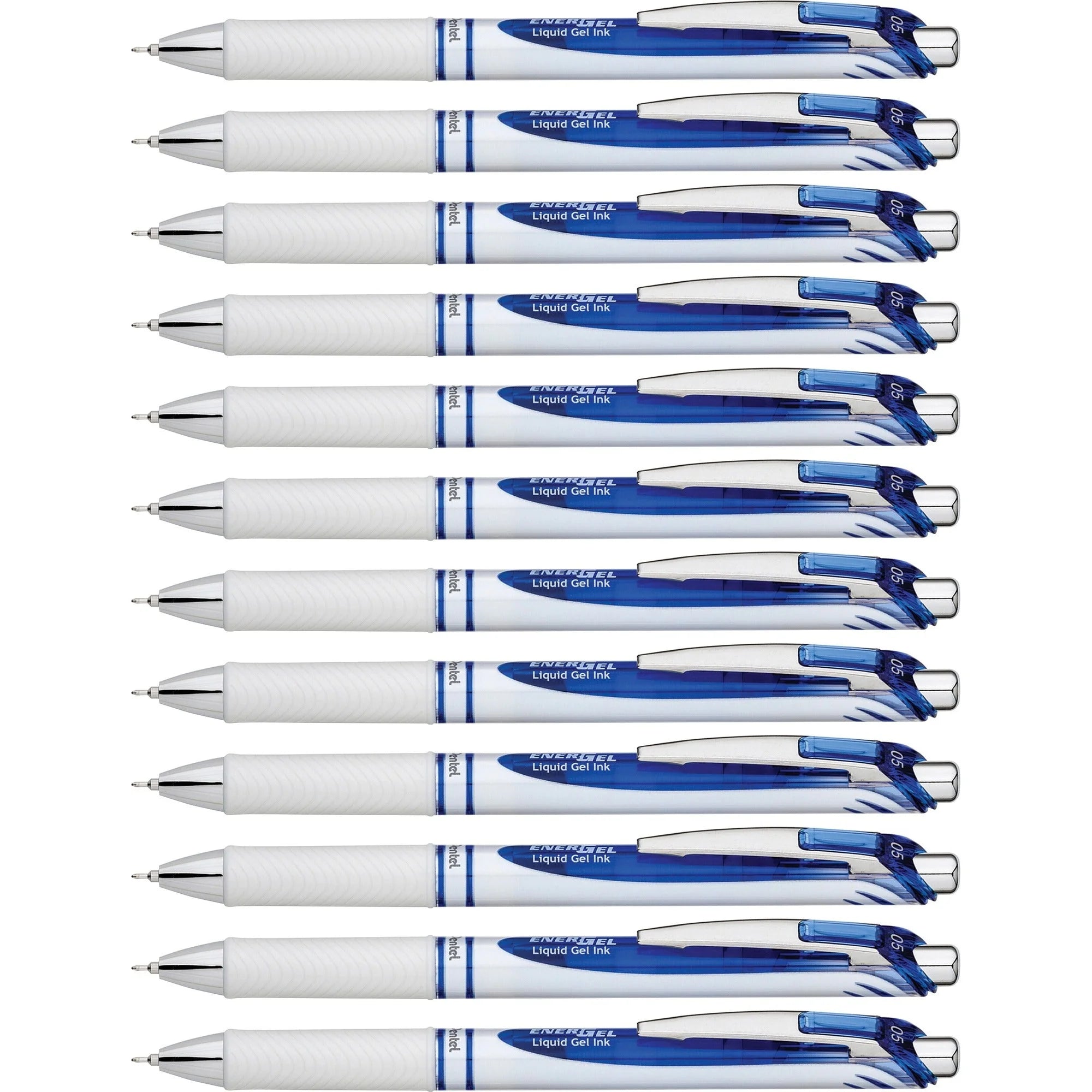 EnerGel Pearl Liquid Gel Pens: 0.5mm Fine Point Blue Ink Refillable - Pens