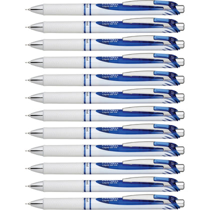 EnerGel Pearl Liquid Gel Pens: 0.5mm Fine Point Blue Ink Refillable - Pens