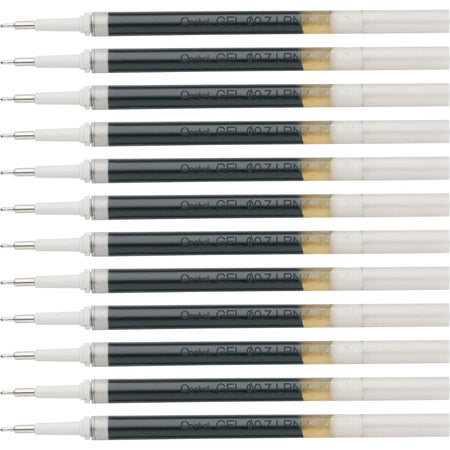 EnerGel Retractable Pen Refills: 0.7mm Medium Point Black Ink - 12/Box - Refills