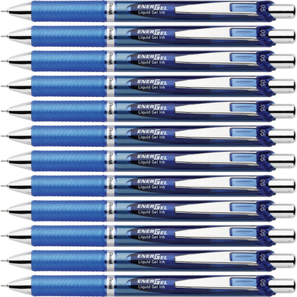 EnerGel RTX Liquid Gel Pens: 0.5mm Fine Point Blue Ink Refillable - Pens