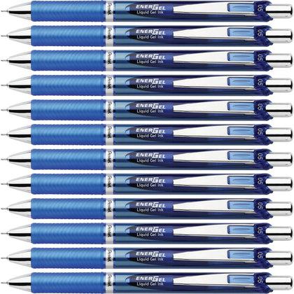 EnerGel RTX Liquid Gel Pens: 0.5mm Fine Point Blue Ink Refillable - Pens