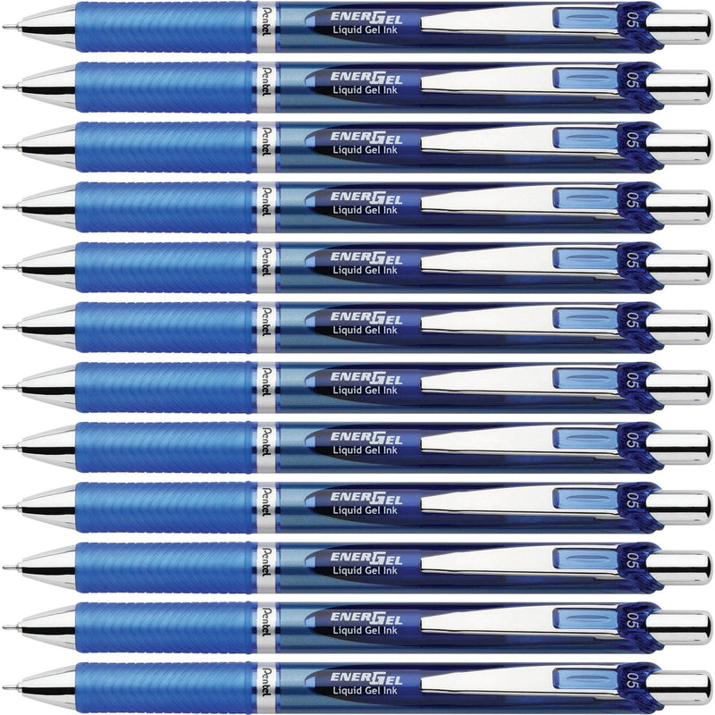 EnerGel RTX Liquid Gel Pens: 0.5mm Fine Point Blue Ink Refillable - Pens