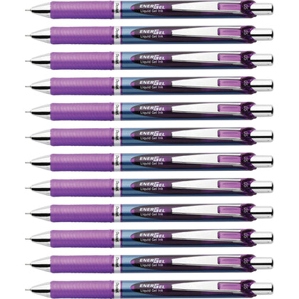 EnerGel RTX Liquid Gel Pens: 0.5mm Fine Point Violet Ink Refillable - Pens